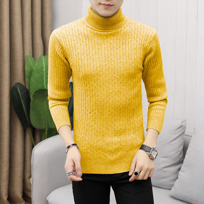 Sügistalv 2023, paks, soe meeste kampsun, kõrge krae, pikkade varrukatega, õhukesed rõivad, meeste uus mood, vabaaja massiivsed meeste topid