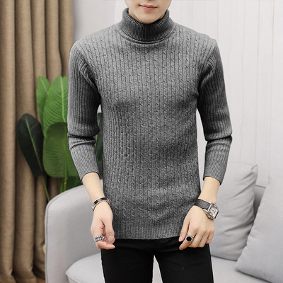 Sügistalv 2023, paks, soe meeste kampsun, kõrge krae, pikkade varrukatega, õhukesed rõivad, meeste uus mood, vabaaja massiivsed meeste topid