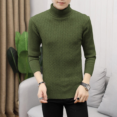 Sügistalv 2023, paks, soe meeste kampsun, kõrge krae, pikkade varrukatega, õhukesed rõivad, meeste uus mood, vabaaja massiivsed meeste topid