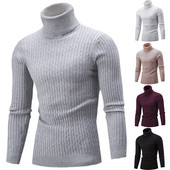 Jesen Zima Muški pulover s dolčevitom Modni pleteni pulover s visokim ovratnikom Pleteni pulover s ovratnikom Topli džemper Slim Fit džemperi