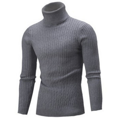 Jesen Zima Muški pulover s dolčevitom Modni pleteni pulover s visokim ovratnikom Pleteni pulover s ovratnikom Topli džemper Slim Fit džemperi