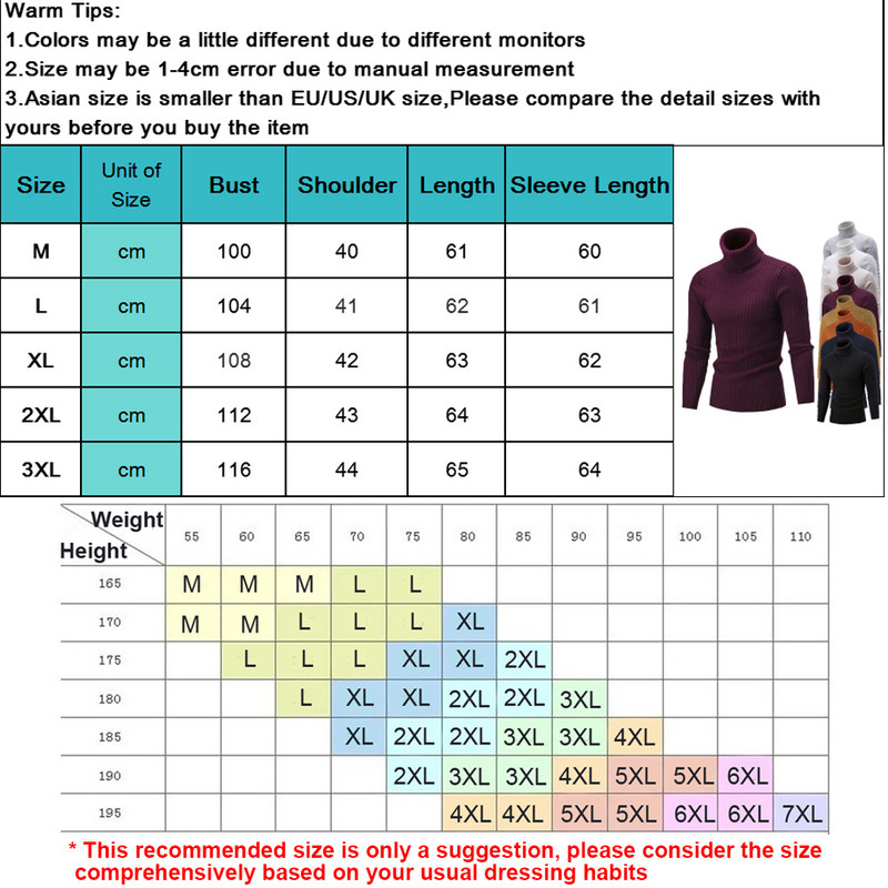 Jesen Zima Muški pulover s dolčevitom Modni pleteni pulover s visokim ovratnikom Pleteni pulover s ovratnikom Topli džemper Slim Fit džemperi