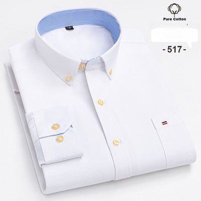 Suured 7XL100% puuvillased särgid meestele Oxfordi tavaline särk, kvaliteetne ülisuur pikkade varrukatega liibuvad topid triibulised ruudulised riided