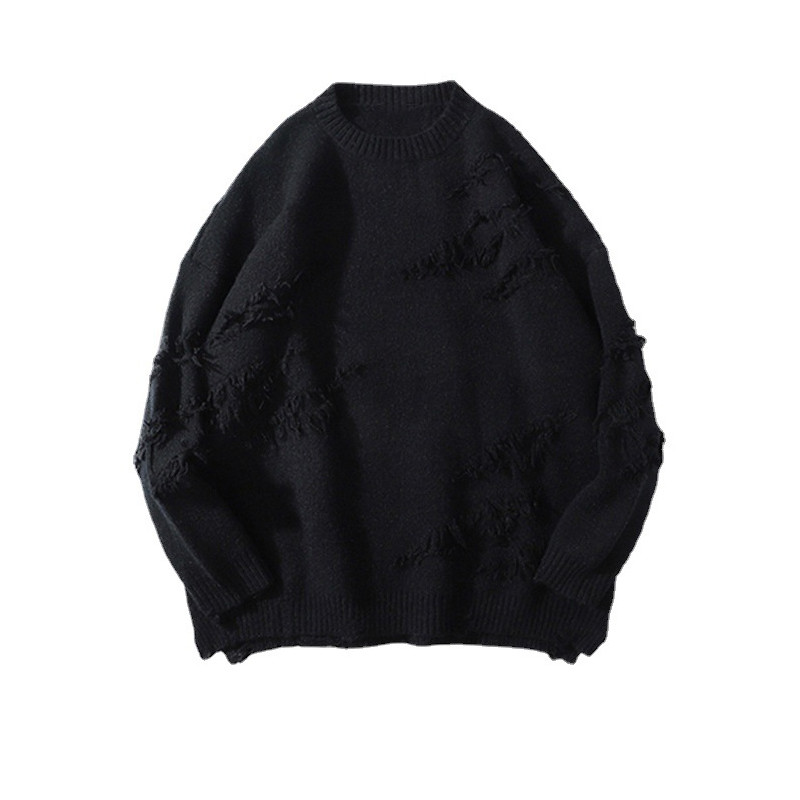 2023 Autumnand y2k Streetwear Ανδρικό Νέο ρετρό πουλόβερ με κρόσσια, Φαρδύ, ευέλικτο πουλόβερ για άνδρες και γυναίκες Μακρυμάνικο πουλόβερ