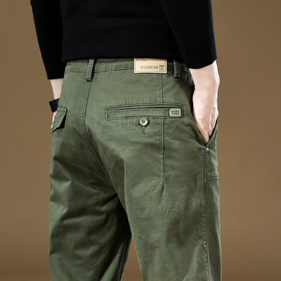 Uued 97% puuvillased püksid, meeste vabas õhus sobivad sirged ühevärvilised dressipüksid meeste jooksukombinesoonid Korea vabaaja püksid meestele