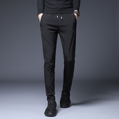 Sügisene paksud meeste sörkimispüksid, nööriga elastne vöökoht vabaaja välitreening Fitness Spordipüksid jooksupüksid meestele