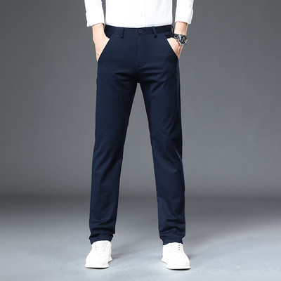 Brand Mingyu 98% pamuk Ležerne hlače Muške jednobojne poslovne modne ravne uske hlače chinos sive jesen zimske muške hlače