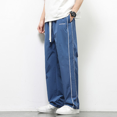 2023 Νέο φθινόπωρο Quick Dry Casual Παντελόνι Αντρικό ίσιο πράσινο Κορεάτικο τζόκινγκ Φοιτητικό κορδόνι ελαστικό παντελόνι μέσης Αντρικό