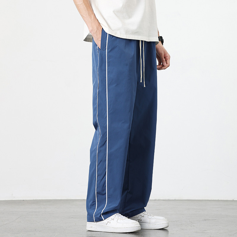 2023 Νέο φθινόπωρο Quick Dry Casual Παντελόνι Αντρικό ίσιο πράσινο Κορεάτικο τζόκινγκ Φοιτητικό κορδόνι ελαστικό παντελόνι μέσης Αντρικό