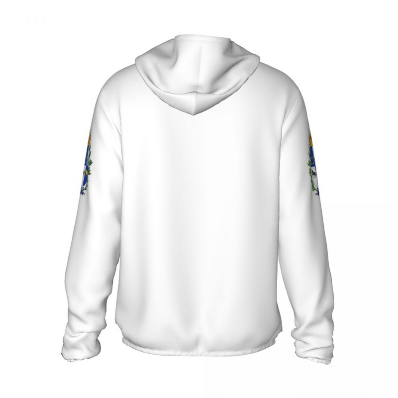 Uruguay lipp polüestrist kapuuts Päikesekaitse Päikesekaitse Kalapüügi Jooksuriided Kiiresti kuivavad ja tõmblukuga pikad varrukad