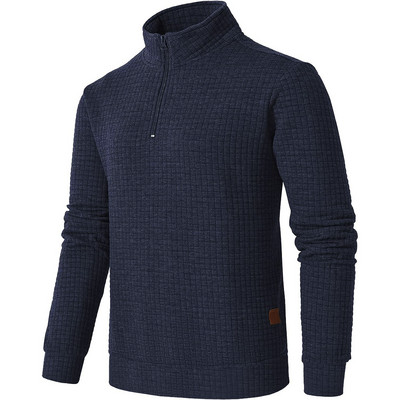 Nove muške majice s polupatentnim zatvaračem Deblji pulover za muškarce Muški pulover s kapuljačom Jesen Proljeće Jednobojne majice s dolčevitom