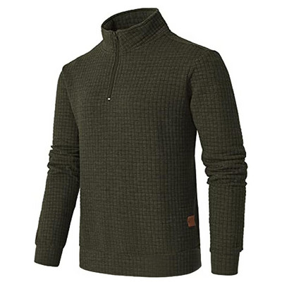 Nove muške majice s polupatentnim zatvaračem Deblji pulover za muškarce Muški pulover s kapuljačom Jesen Proljeće Jednobojne majice s dolčevitom