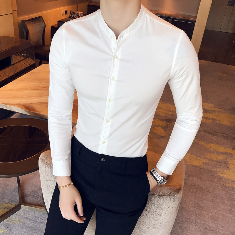 Ανδρικά ανοιξιάτικα μακρυμάνικα πουκάμισα υψηλής ποιότητας 2023/Ανδρικά πουκάμισα με γιακά φορεμάτων S-4XL