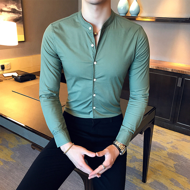 Ανδρικά ανοιξιάτικα μακρυμάνικα πουκάμισα υψηλής ποιότητας 2023/Ανδρικά πουκάμισα με γιακά φορεμάτων S-4XL