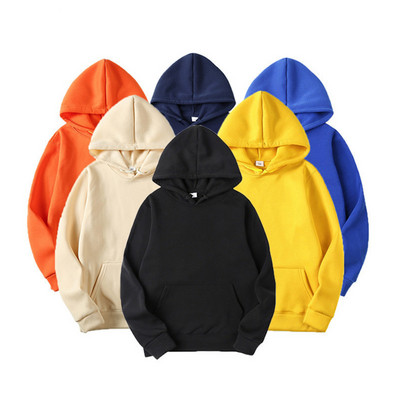 Fashion Men`s Hoodie Casual Hoodies Pullovers Sweatshirts Men`s Top Solid Color Hoodies Sweatshirt Male