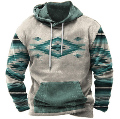 2023 Vintage ανδρικό φούτερ με κουκούλα 3d Ινδικό Harajuku στάμπα μακρυμάνικο πουλόβερ casual μόδας Φούτερ για άντρες Υπερμεγέθη φούτερ