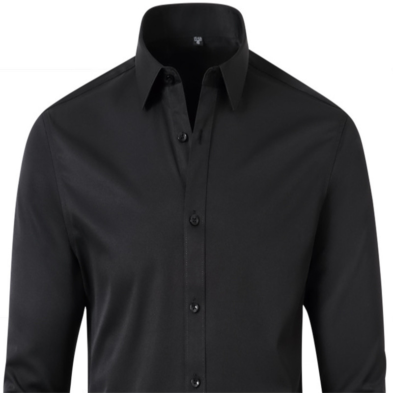 „Micro Stretch“ marškinėliai vyriški ilgomis rankovėmis lauke 8XL vienspalviai verslo marškiniai ilgomis rankovėmis Vyriški laisvalaikio vyriški oficialūs marškiniai