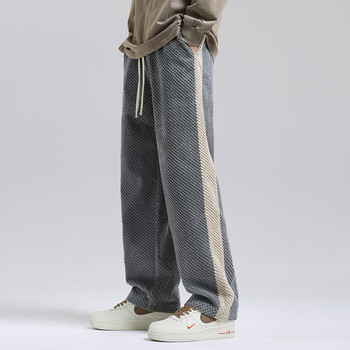 Ανδρικό κοτλέ παντελόνι 2023 Νέο ύφασμα με σχέδιο ανανά Ανδρικό παντελόνι με χοντρό κορδόνι ελαστική μέση