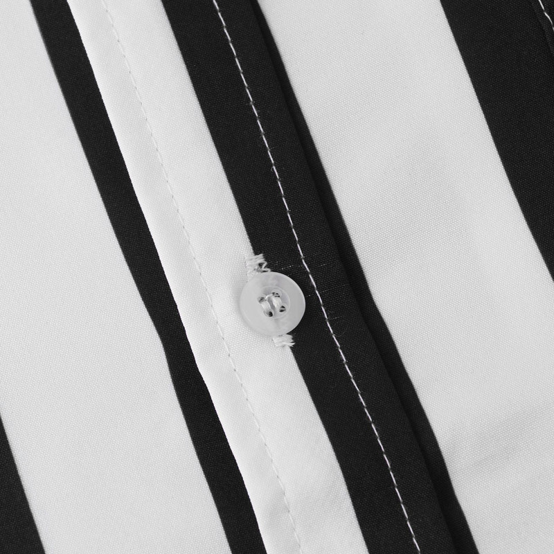 Must-valge vertikaalse triibuga särk meestele 2023. aasta uhiuus pikkade varrukatega värvilised särgid meeste vabaaja tavaliigutusega elastne särk