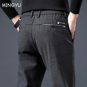 Nove jesenske prugaste hlače za 2022. Muške debele modne klasične poslovne tanke visokokvalitetne uredske službene hlače za ležerne hlače Muški 28-38