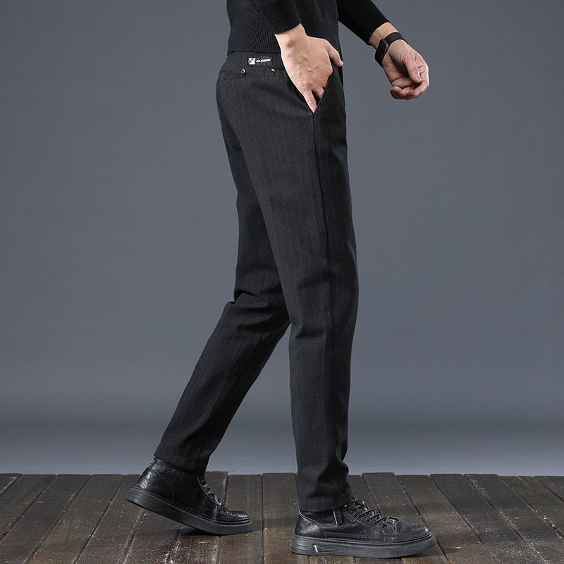 Nove jesenske prugaste hlače za 2022. Muške debele modne klasične poslovne tanke visokokvalitetne uredske službene hlače za ležerne hlače Muški 28-38