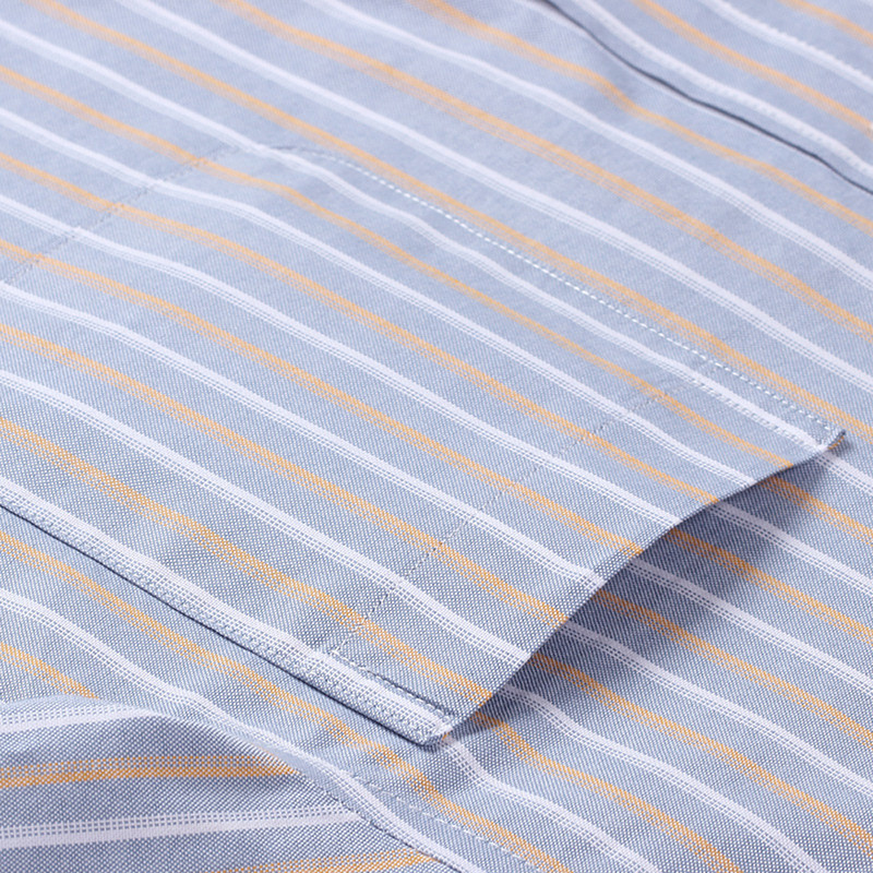 Meeste kontrastse triibulise nööpkraega Oxfordi kootud särk, ühe rinnataskuga mugavad puuvillased, tavalise istumisega vabaaja ruudulised särgid