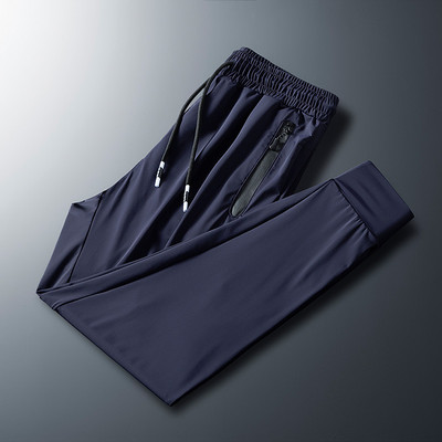 Ljetne tanke ležerne hlače Muške široke ledeno svilene brzosušeće sportske hlače za sve kombinacije Muški trend ljetne hlače Ljeto