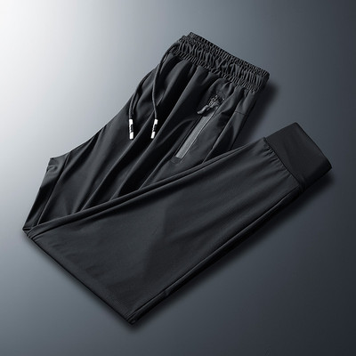 Ljetne tanke ležerne hlače Muške široke ledeno svilene brzosušeće sportske hlače za sve kombinacije Muški trend ljetne hlače Ljeto