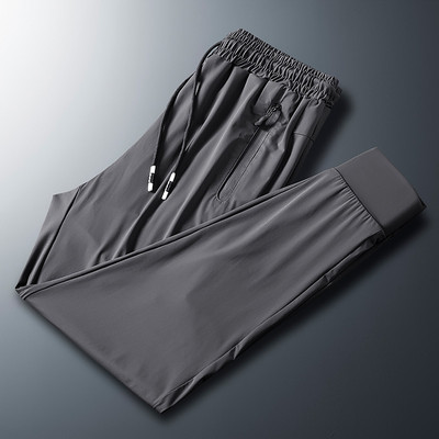 Ljetne tanke ležerne hlače Muške široke ledeno svilene brzosušeće sportske hlače za sve kombinacije Muški trend ljetne hlače Ljeto