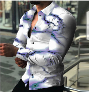 Μόδα φθινοπώρου χορού 2023 Πολυτελές κοινωνικό ανδρικό πουκάμισο Polo πουκάμισο με κουμπιά casual Western print Top Ανδρική ζακέτα χορού κορυφαίο συν μέγεθος