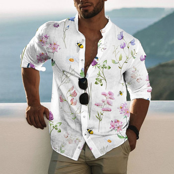 Пролетна и есенна мъжка риза с ревери за ежедневна спортна зала Muscle Shirt Outdoor Street с копчета с дълги ръкави 2023 Най-новата мода Проста