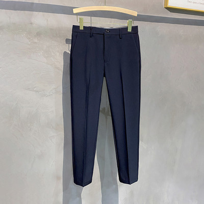 Επώνυμα ρούχα Νέο κοστούμι Παντελόνι Ανδρικό Παντελόνι Εργασίας Επαγγελματικό Πλισέ Γραφείο Κορεάτικο Στιλ Γκρι Επίσημο Παντελόνι Ανδρικό Υπερμεγέθη 40