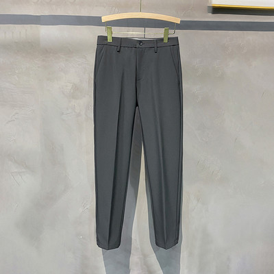 Επώνυμα ρούχα Νέο κοστούμι Παντελόνι Ανδρικό Παντελόνι Εργασίας Επαγγελματικό Πλισέ Γραφείο Κορεάτικο Στιλ Γκρι Επίσημο Παντελόνι Ανδρικό Υπερμεγέθη 40
