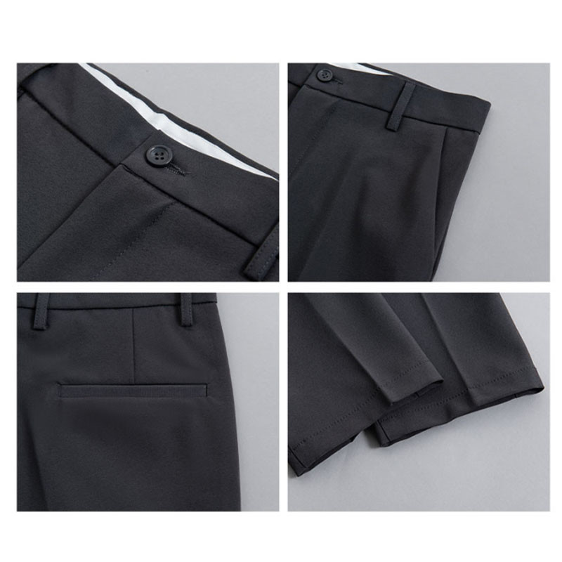 Επώνυμα ρούχα Νέο κοστούμι Παντελόνι Ανδρικό Παντελόνι Εργασίας Επαγγελματικό Πλισέ Γραφείο Κορεάτικο Στιλ Γκρι Επίσημο Παντελόνι Ανδρικό Υπερμεγέθη 40