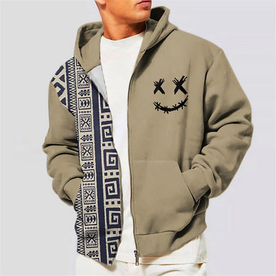 Ανδρικό φούτερ με κουκούλα με φερμουάρ και κουκούλα με γραφικά κινούμενα σχέδια καθημερινά πουλόβερ Αθλητικά streetwear Φθινοπωρινά ρούχα σχεδιαστών