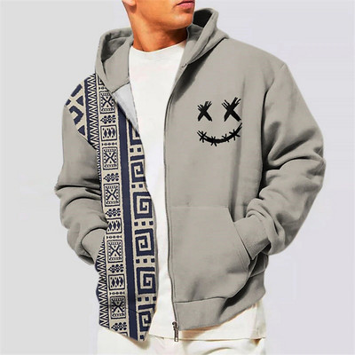 Ανδρικό φούτερ με κουκούλα με φερμουάρ και κουκούλα με γραφικά κινούμενα σχέδια καθημερινά πουλόβερ Αθλητικά streetwear Φθινοπωρινά ρούχα σχεδιαστών