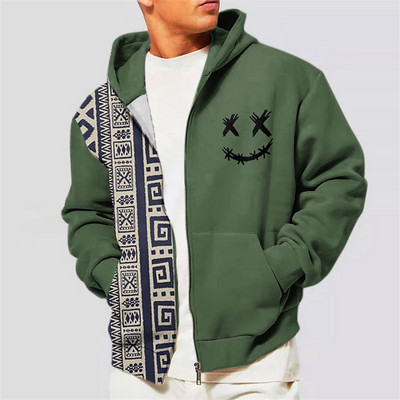 Ανδρικό φούτερ με κουκούλα με φερμουάρ και κουκούλα με γραφικά κινούμενα σχέδια καθημερινά πουλόβερ Αθλητικά streetwear Φθινοπωρινά ρούχα σχεδιαστών