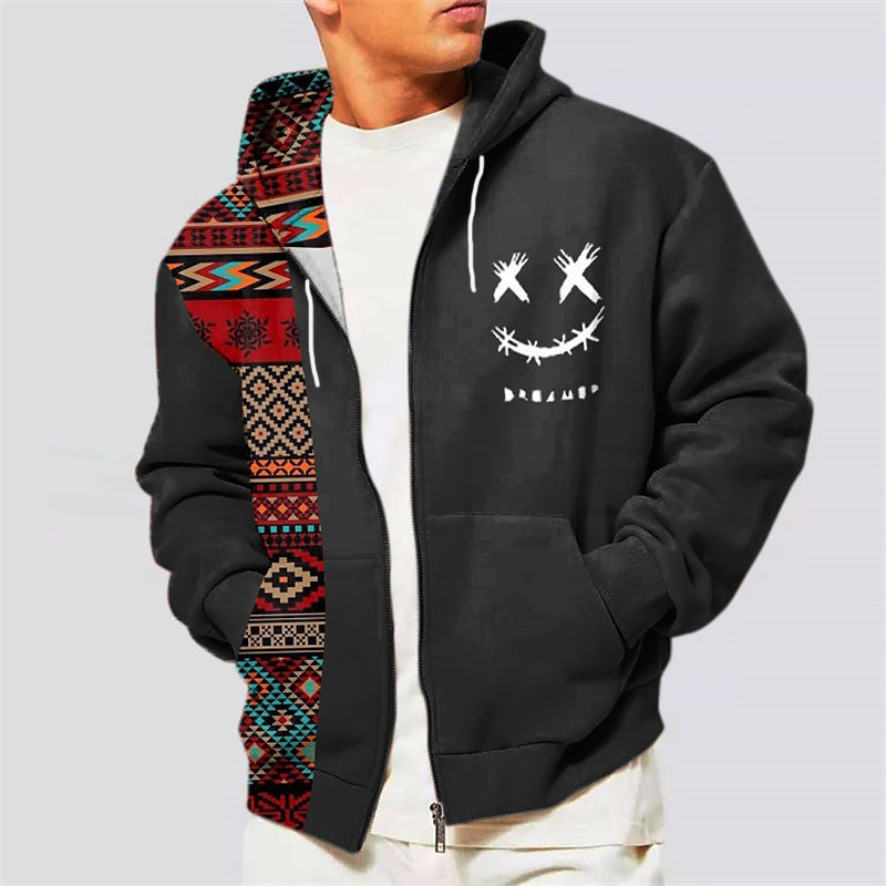 Ανδρικό φούτερ με κουκούλα με φερμουάρ και κουκούλα με γραφικά κινούμενα σχέδια καθημερινά πουλόβερ Αθλητικά streetwear Φθινοπωρινά ρούχα σχεδιαστών