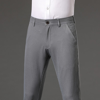MINGYU bränd Mood Briti ruudulised püksid Meeste Mood Stretch Slim Korea Äripidu Kontor pidulikud ülikonnapüksid Meestele 30-38