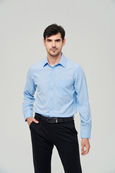 Narančaste muške svečane košulje Nova jesen 2023. Rastezljiva košulja regularnog kroja Muška košulja dugih rukava koja se ne gužva Jednostavna za održavanje Muška košulja Him