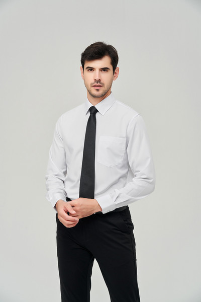 Narančaste muške svečane košulje Nova jesen 2023. Rastezljiva košulja regularnog kroja Muška košulja dugih rukava koja se ne gužva Jednostavna za održavanje Muška košulja Him