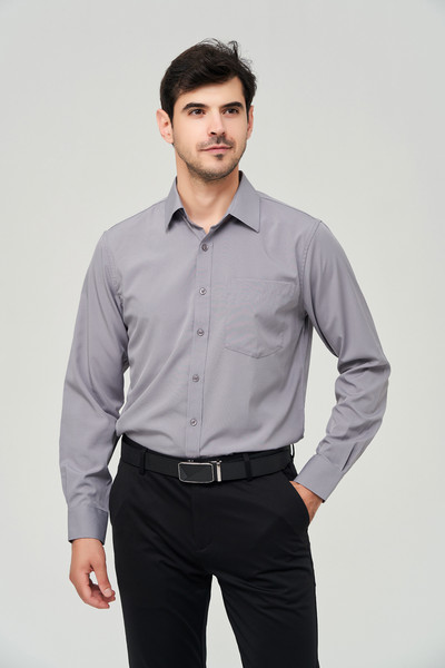 Narančaste muške svečane košulje Nova jesen 2023. Rastezljiva košulja regularnog kroja Muška košulja dugih rukava koja se ne gužva Jednostavna za održavanje Muška košulja Him