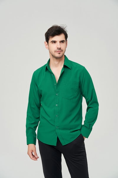 Narančaste muške svečane košulje Nova jesen 2023. Rastezljiva košulja regularnog kroja Muška košulja dugih rukava koja se ne gužva Jednostavna za održavanje Muška košulja Him