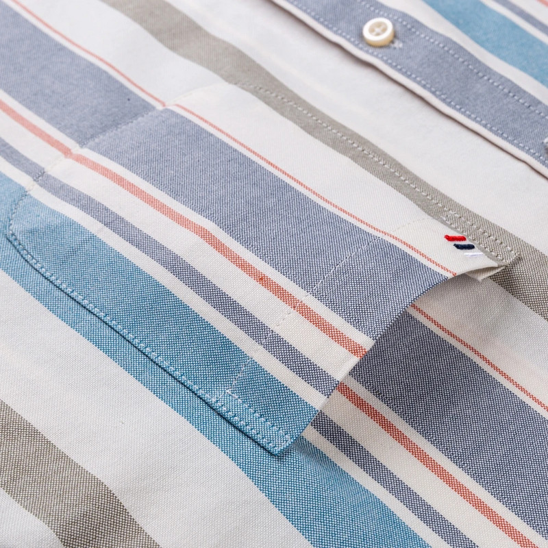 Nove modne muške košulje, besplatna dostava, dugi rukavi, na pruge, pamučne oksfordske poslovne, regularnog kroja, čileanska ružičasta odjeća 7XL 6XL