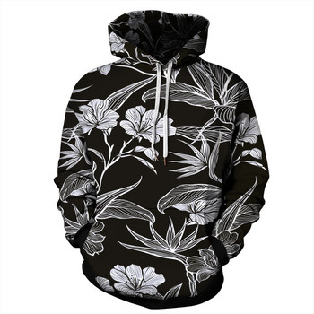 Φούτερ με λουλουδάτο τρισδιάστατο στάμπο 2022 Νέα καυτή μόδα, φούτερ με λουλούδια, φθινοπωρινό, χαλαρό πουλόβερ Harajuku ουδέτερο hoodie
