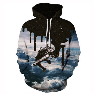 2022. Nova popularna modna majica s 3D cvjetnim printom Proljetna jesen labavi pulover dugih rukava Harajuku neutralna majica s kapuljačom