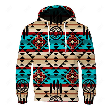 Νέο Ethnic Style Hoodies Ανδρικά Tribal Style Hoodie Μπλούζες φθινοπώρου με μακρυμάνικο φθινόπωρο Streetwear Hoodie για ανδρικά ρούχα