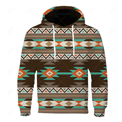 Uued etnilises stiilis kapuutsid Meeste hõimustiilis kapuuts 3D prindiga topsid Sügisene pikkade varrukatega tänavarõivaste kapuutsiga kapuuts Meeste rõivad