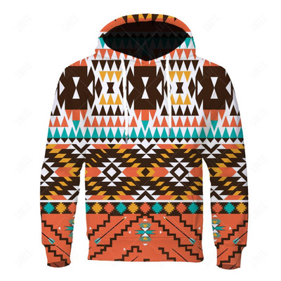 Uued etnilises stiilis kapuutsid Meeste hõimustiilis kapuuts 3D prindiga topsid Sügisene pikkade varrukatega tänavarõivaste kapuutsiga kapuuts Meeste rõivad