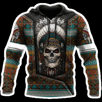 Muška majica s kapuljačom američkih domorodaca, muška majica s kapuljačom s 3D printom, uniseks, indijski stil, jesenska dizajnerska majica s kapuljačom s kapuljačom, dugih rukava za muškarce